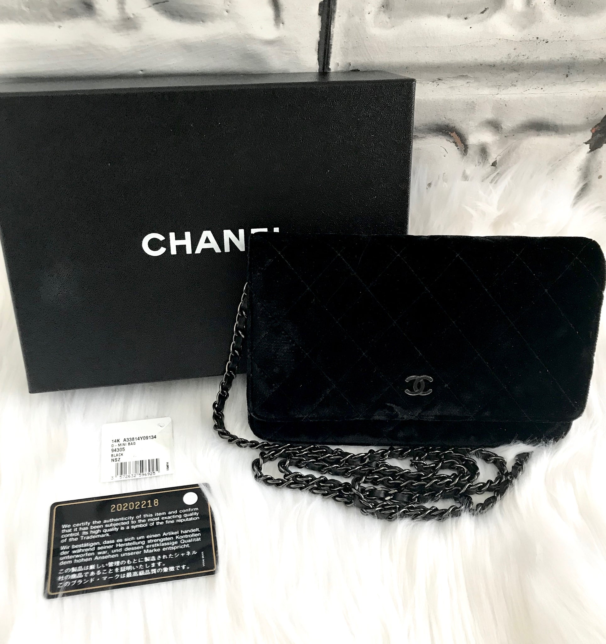 Buy chanel velvet wallet on chain Outlet Black Friday