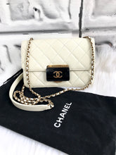 CHANEL Off White Beauty Lock Quilted Flap Bag