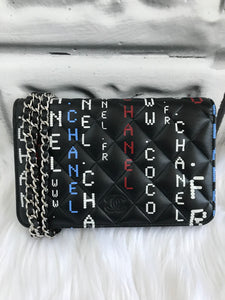 CHANEL Quilted Lambskin Data Center Wallet on Chain