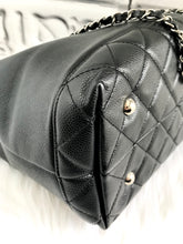 CHANEL Double Handle Tote Bag Caviar Leather Black