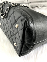 CHANEL Double Handle Tote Bag Caviar Leather Black