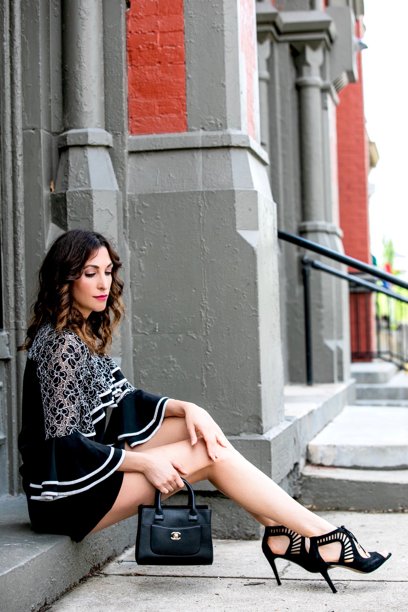 CHANEL Grained Calfskin Mini Neo Executive Shopper Tote Black Gold Ha Clutch Covet LLC