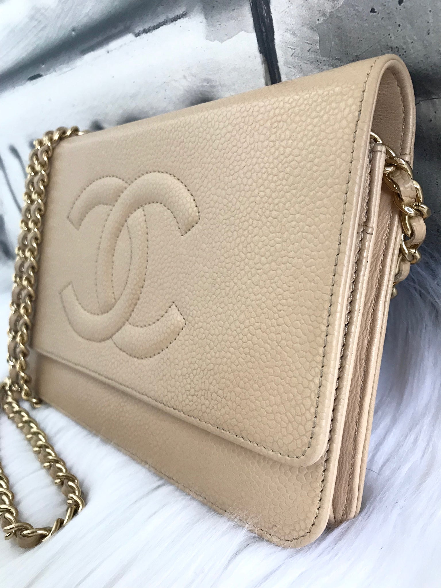CHANEL Nude Wallet on Chain Gold Hardware – Clutch & Covet, LLC