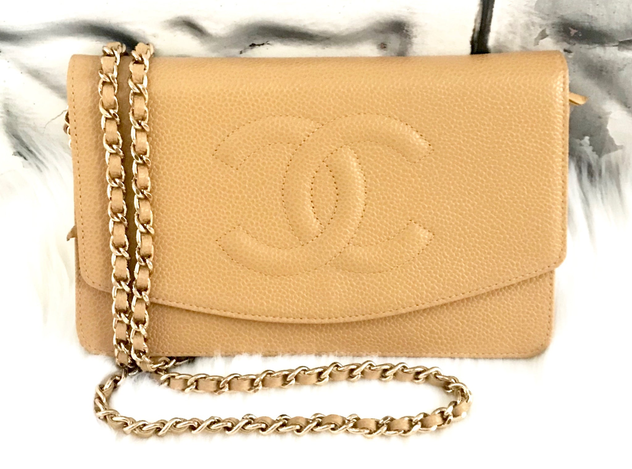 CHANEL Nude Wallet on Chain Gold Hardware – Clutch & Covet, LLC